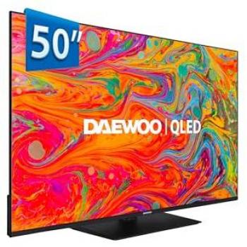 Smart TV Daewoo 50 QLED 4K UHD 50DM65QV con Dolby Vision, Dolby Atmos y diseño sin marcos
