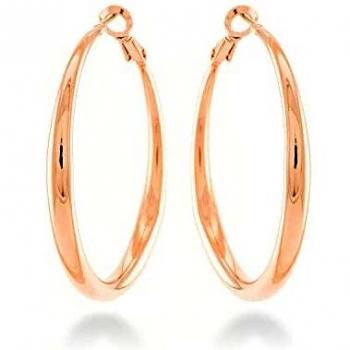 Pendientes Sira con baño oro rosa de 18 quilates - Luxenter
