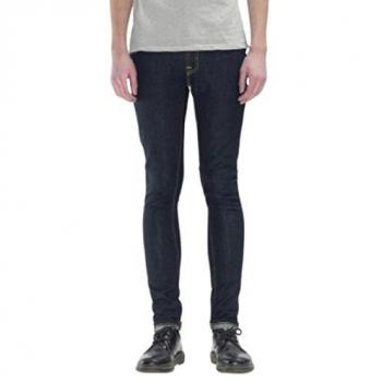 Nudie Jeans Unisex's Skinny Lin Jeans, Black, 30W