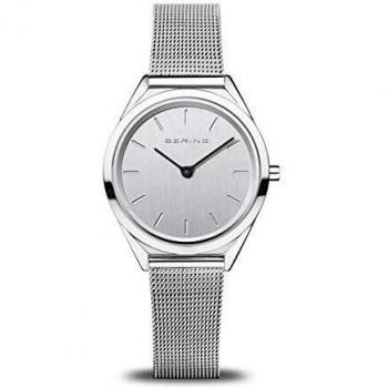 BERING Unisex Analogue Quartz Ultra Slim Collection Watch with Stainless Steel Strap & Sapphire Crystal 17031-000