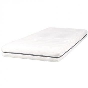 Colchón de Espuma Viscoelástica Extraflexible Blanco y Gris con Funda Desmontable Talla Individual 90 x 200 cm Dureza Media