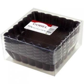 Pack de 6 moldes de tartaletas cuadradas rizadas. Gobel