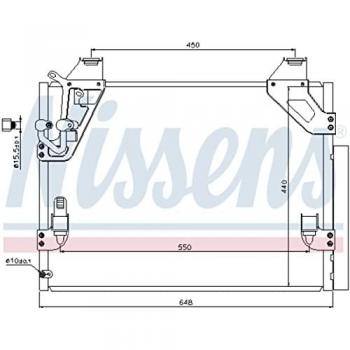 Condensador de aire acondicionado NISSENS 940082 con secador, fabricado en aluminio, compatible con refrigerante R134a