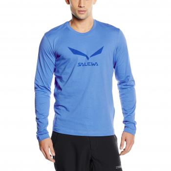Salewa Solidlogo 2 CO M L/S Tee Camiseta de Manga Larga, Hombre, Azul