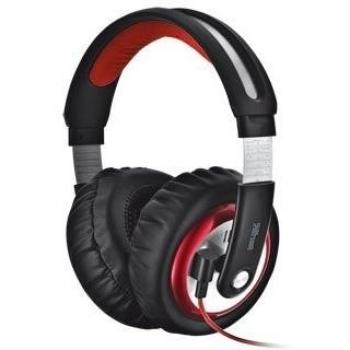 Trust Mamut Comfort - Auriculares de diadema abiertos, negro, rojo