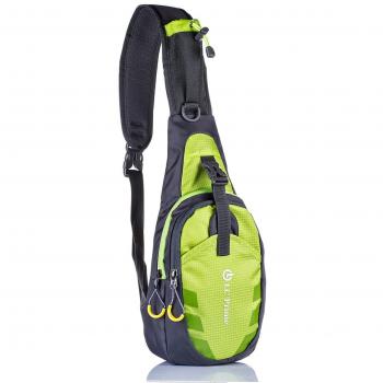Mochila de Hombro Bolsas de Hombro Plegable de Bolso Deportivo Bolso Bandolera Bolsa de Hombro para Deportes Al Aire Libre Gimnasio Ciclismo Senderismo Escuela Nailon fabric Verde - by LC Prime®