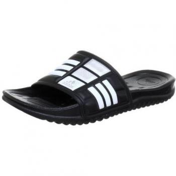 adidas Mungo QD - Chanclas para hombre, color negro / plata / blanco, talla 5