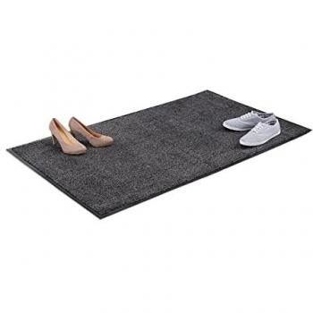 Felpudo Antideslizante Clásico Gris 90 x 150 cm - Relaxdays