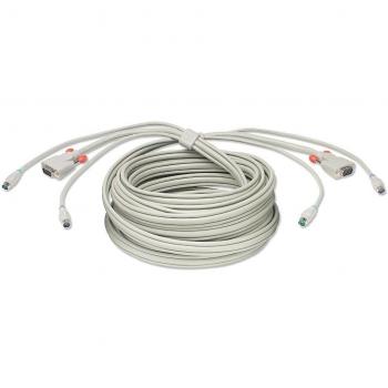 Cable KVM Premium 1m Blanco para Video, Teclado y Ratón