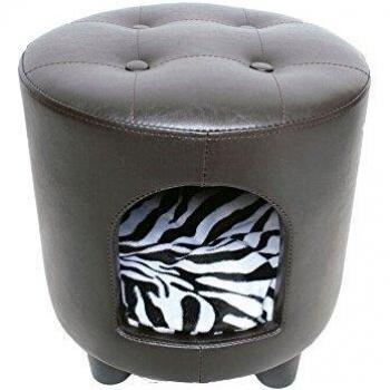 Ferribiella - PUF con Cama para Perros Gatos 39 x 39 x 36-42 CM