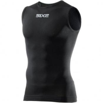 Sixs Carbon Sleeveless Technical Base Layer - All Black XS/S