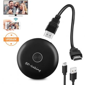 Cinati WiFi Dongle de Pantalla, Adaptador de Receptor de TV Digital HDMI 1080P, Wi-Fi Receptor Mini Pantalla 1080P HDMI TV Miracast DLNA Airplay para iOS / Android / Mac.