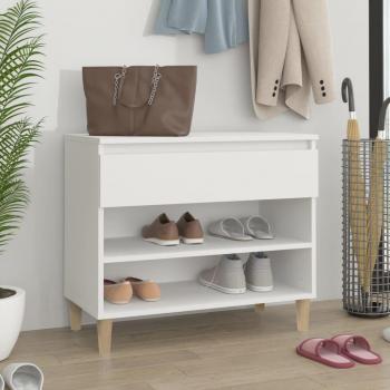 Zapatero blanco 70x36x60 cm madera contrachapada multicapa