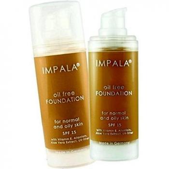 Impala Base Sin Aceite 02 Larga Duración con Vitamina E, Extracto de Aloe Vera y filtro UV Piel Grasa Normal