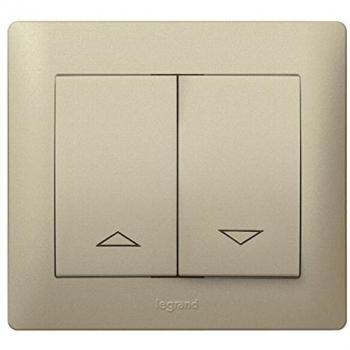 Legrand galea life - Tecla mando persiana doble interruptor pulsador galea titanio
