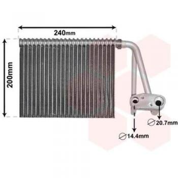 Van Wezel 4300 V566 Evaporador, aire acondicionado