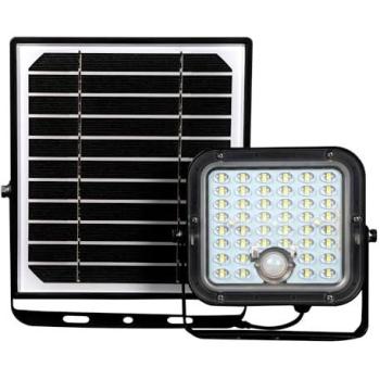 Proyector LED Solar 1500 Lúmenes con Detector de Presencia y Panel Solar Remoto