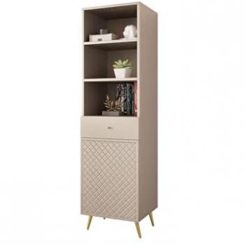 Estantería Comfivo K102 Beige con Puertas y Cajones, Aglomerado Laminado y MDF, 177x50x42cm