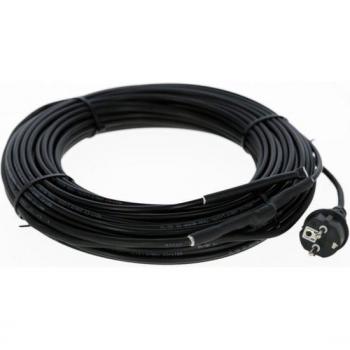 Cable calefactor para canalones y tuberías, con termostato, 200 W, 10 m