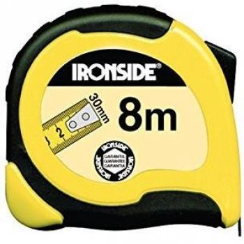 Ironside M261508 - Flexometro abs caucho con freno 8mx30mm