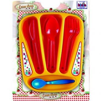 Theo Klein-9134 Emma's kitchen caja de cubiertos, juguete, Multicolor