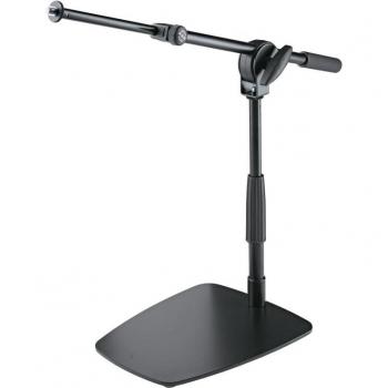 K&M 25993 Tabletop/Floor Microphone Stand, Adjustable Height 10.82 to 15.94 inches, Black