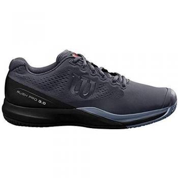 Wilson Rush Pro 3.0 Clay, Zapatos para Hombre, Ebony/Black/Infrared
