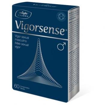 Mayla Pharma Vigorsense 60 Comprimidos - Suplemento alimenticio para el bienestar masculino, formulado con ingredientes naturales que apoyan la vitalidad y la energía. Contiene extractos de plantas, vitaminas y minerales esenciales. Present