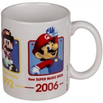 Taza original geek de videojuego Super Mario 1987 a 2006
