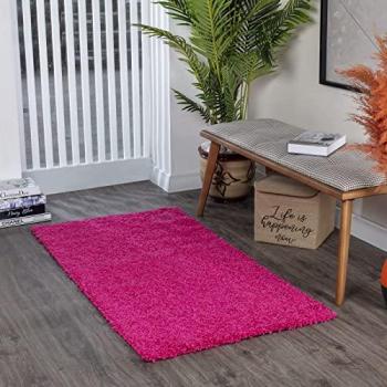 Alfombra Shaggy Moderna BORACAY, Rectangular, 37 mm de Altura, Suave y Flauschig, Ideal para Sala de Estar, Color Gris