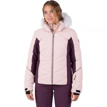 Chaqueta de esquí con capucha Rossignol Staci rosa claro-violeta para mujer - L