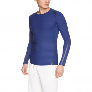 adidas Ask 360 Tee Ls Camisa de Golf, Hombre, Azul