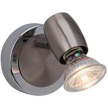 Aplique mural LED Wesley 2.5W 1 luz cromo y plateado