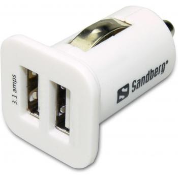 Sandberg Mini Car Charger 2xUSB 1A+2.1A - Cargador