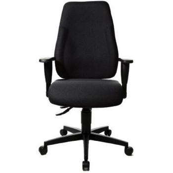 Silla de oficina ergonómica Topstar Lady Sitness C AL.K2, negra, con respaldo ajustable y brazos regulables