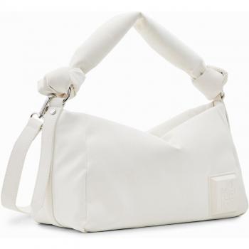 Bolso de mano y bandolera Desigual Chocolin Rennes blanco 23SAXP64