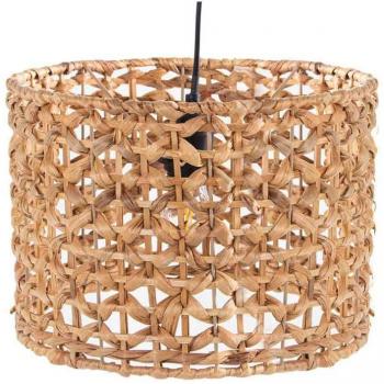 Lámpara de Techo de Mimbre Natural 40W - Alexandra House - Marrón, 31x21x31 cm