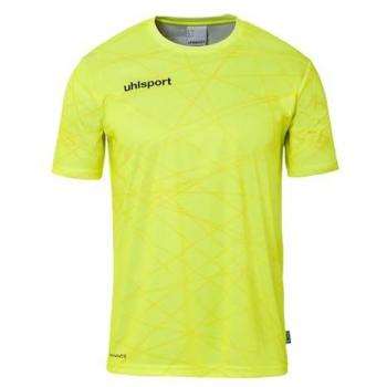 Camiseta de Manga Corta Uhlsport Prediction para Hombre - Amarilla - XXL - Transpirable y de Secado Rápido