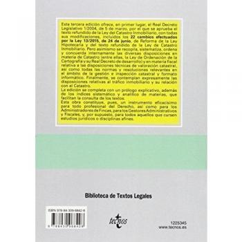 Legislación básica del Catastro Inmobiliario