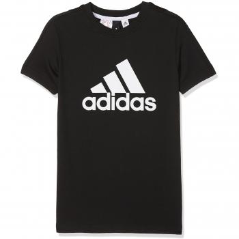adidas Yb Logo Tee Camiseta, Niños, Negro