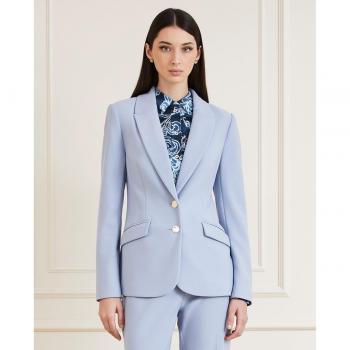 Blazer mujer Marciano by Guess - Blazer elegante de corte entallado, tejido suave, con solapas clásicas, cierre de un solo botón, dos bolsillos frontales y forro interior