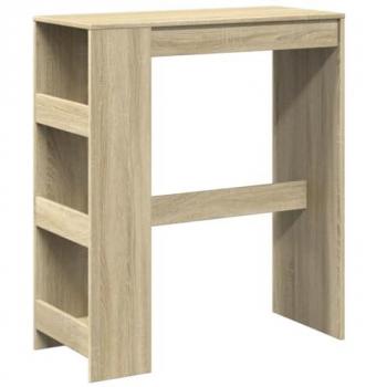 Mesa alta bar con estantes madera roble Sonoma 90x40x103,5 cm Marrón