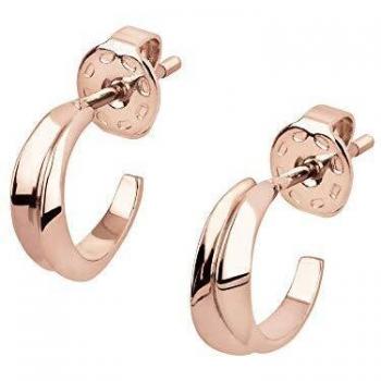 Pendientes de Mujer Breil TJ2930 - Pendientes de acero inoxidable con acabado en oro rosa, diseño moderno y elegante, cierre a presión, cristal brillante incrustado