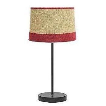 Lámpara de Sobremesa Tietar 1xE14 Acabado en Saco Rojo 44x22x22 cm