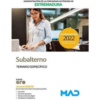 Subalterno de la Comunidad Autónoma de Extremadura. Temario específico