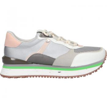 Zapatillas de deporte Gioseppo para mujer en color plata con tonos pastel flúor, modelo 67719 Reimberg, confortables
