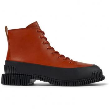 Botas de mujer bicolor en piel con detalles de cordones - Modelo exclusivo