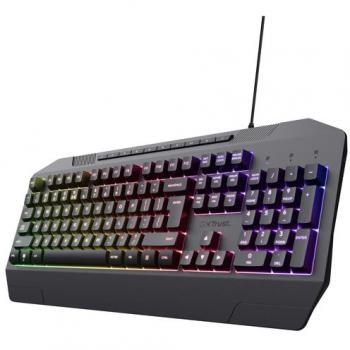 Teclado Gaming Trust GXT 836 Evocx USB Portugués Negro Retroiluminado RGB