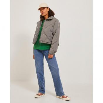 Jack & Jones - Chaqueta acolchada con dibujo de mujer, color gris, talla S