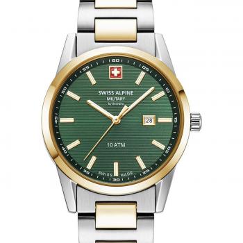 Reloj de Dama Swiss Alpine Military® Argos Bicolor Verde 34mm 10ATM